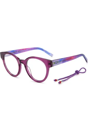 M Missoni Akcesoria, Kobieta, Fioletowy, ONE SIZE, Fioletowa Ramka Zegarka Damskiego z Acetatowymi Oprawkami
