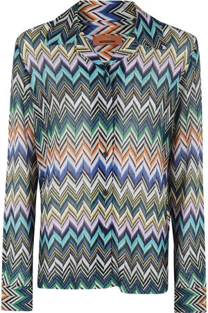 Missoni Bluzki, Kobieta, Wielobarwność, S, Bluzka z wzorem chevron z wiskozy