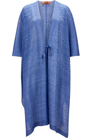 Missoni Kurtki, Kobieta, Niebieski, ONE SIZE, Stylowe Kurtki dla Mężczyzn i Kobiet