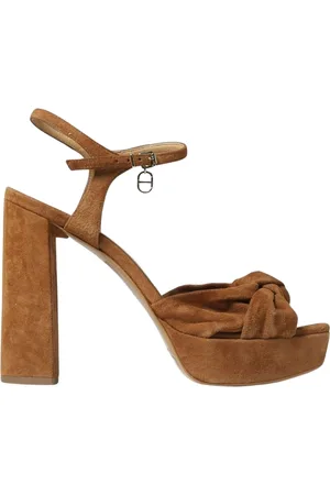 Twin-Set Buty, Kobieta, brązowy, 40 EU, Eleganckie Sandały na Platformie