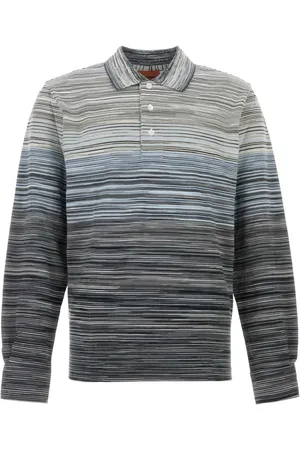 Missoni Koszulki, Mężczyzna, Szary, M, Haftowany Polo z Piki