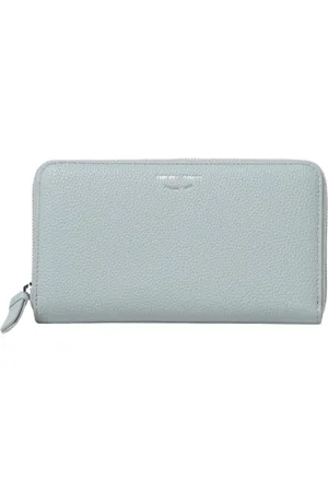 Emporio Armani Akcesoria, Kobieta, Niebieski, ONE SIZE, Zakładany Portfel Skórzany