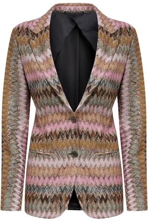 Missoni Kurtki, Kobieta, Wielobarwność, L, Kurtka w wielobarwną kratę