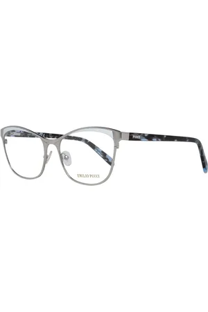 Emilio Pucci Akcesoria, Kobieta, Szary, ONE SIZE, Srebrne Okulary Optyczne Dla Kobiet