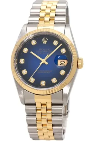 Rolex Pre-owned, Mężczyzna, Niebieski, ONE SIZE, Pre-owned Stainless Steel watches