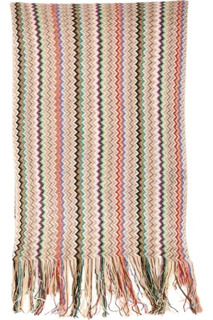 Missoni Akcesoria, unisex, Wielobarwność, ONE SIZE, Szal Wiskozowy z Wzorem Chevron
