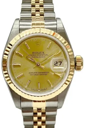 Rolex Pre-owned, Kobieta, Żółty, ONE SIZE, Pre-owned Glass watches