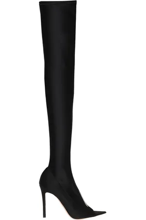 Gianvito Rossi Buty, Kobieta, Czarny, 39 EU, Czarne Buty z Lycry i Szkła