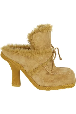 Burberry Buty, Kobieta, Żółty, 39 EU, Zamsz, Highland Mule 90 Heels