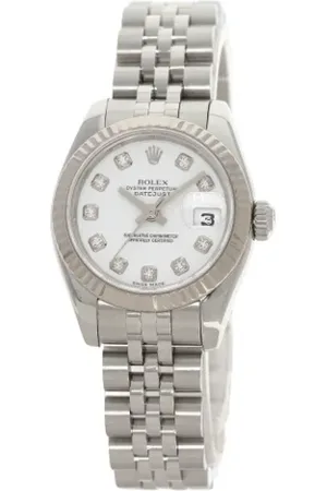 Rolex Pre-owned, Kobieta, Biały, ONE SIZE, Pre-owned Stainless Steel watches