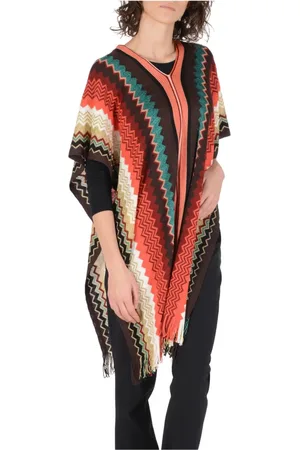 Missoni Kurtki, Kobieta, Wielobarwność, ONE SIZE, Wielokolorowy Płaszcz Wełniany