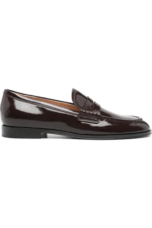Gianvito Rossi Buty, Kobieta, Czerwony, 38 EU, Bordowe Czerwone Skórzane Lordsy