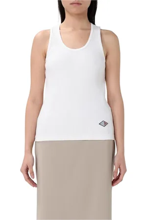 Bottega Veneta Koszulki, Kobieta, Biały, M, Biała Dopasowana Koszulka