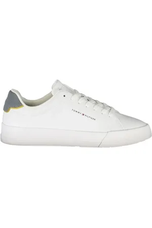 Tommy Hilfiger Buty, Mężczyzna, Biały, 43 EU, Len, Biały Sneaker z Poliestru z Wyściółką