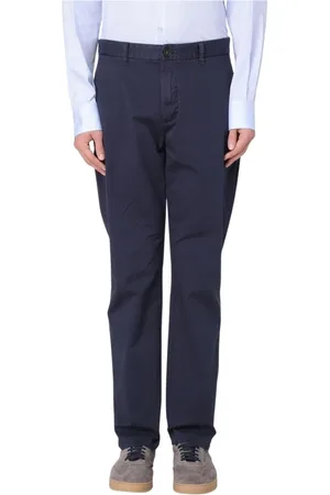 Woolrich Spodnie, Mężczyzna, Niebieski, W34, Spodnie Casual w stylu militarnym