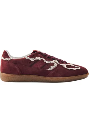 ALOHAS Buty, Kobieta, Czerwony, 43 EU, Zamsz, Tb. 490 Szydełkowe Burgundzkie Skórzane Buty