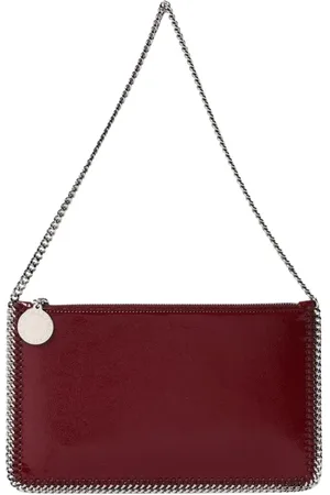 Stella McCartney Torebki, Kobieta, Czerwony, ONE SIZE, Bordowy Portfel Na Rantce Z Zapięciem Błyskawicznym