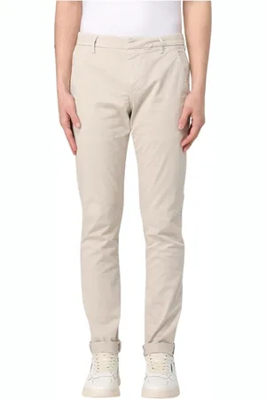 Dondup Spodnie, Mężczyzna, Beżowy, W31, Białe Spodnie Slim Fit Spodnie