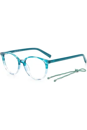 M Missoni Akcesoria, Kobieta, Zielony, ONE SIZE, Stylowe Zielone Okulary z Ramą Acetatową