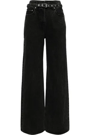 3.1 Phillip Lim Jeansy, Kobieta, Czarny, M, Czarne szerokie nogawki jeansy