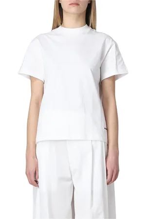 Jil Sander Koszulki, Kobieta, Biały, S, Biała Luźna Koszulka
