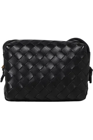 Bottega Veneta Torebki, Kobieta, Czarny, ONE SIZE, Czarna Intrecciato Clutch Mini Torebka