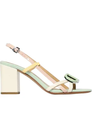 Twin-Set Buty, Kobieta, Zielony, 38 EU, Eleganckie Lodu Sandały na Obcasie
