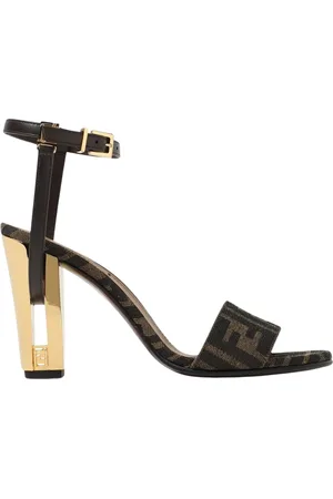 Fendi Buty, Kobieta, Wielobarwność, 37 1/2 EU, Plaskie Sandaly w Wielobarwnym Stylu