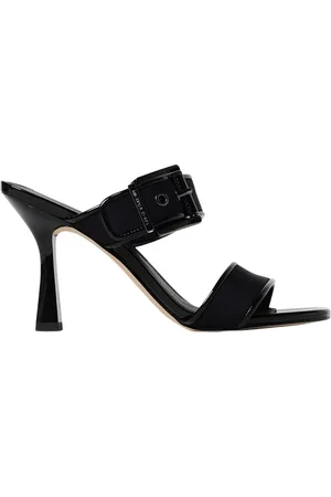 Michael Kors Buty, Kobieta, Czarny, 40 EU, Czarne Sandały na Obcasie z Paskiem