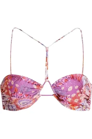 Agua by Agua Bendita Stroje kąpielowe, Kobieta, Wielobarwność, S, Bawełna, Kwiatowy Bikini Top Erma