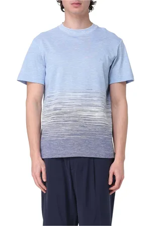Missoni Koszulki, Mężczyzna, Niebieski, S, T-shirt z krótkim rękawem
