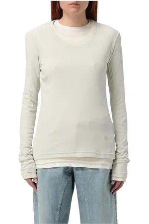 Jil Sander Koszulki, Kobieta, Beżowy, M, Beżowy Top z Długim Rękawem Elegancki Wielofunkcyjny Styl