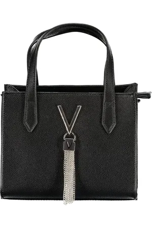 Valentino by Mario Valentino Torebki, Kobieta, Czarny, ONE SIZE, Len, Czarna torba damska z regulowanym paskiem