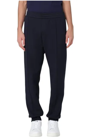 VERSACE Spodnie, Mężczyzna, Niebieski, M, Stylowe granatowe spodnie dresowe