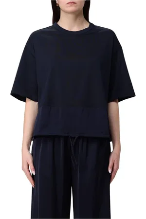 Fabiana Filippi Koszulki, Kobieta, Niebieski, S, Elegancki Niebieski T-shirt z Krótkim Rękawem