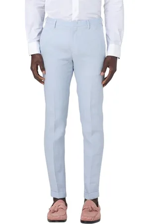 Paul Smith Spodnie, Mężczyzna, Niebieski, W30, Niebieskie Spodnie Slim Fit z Lnu