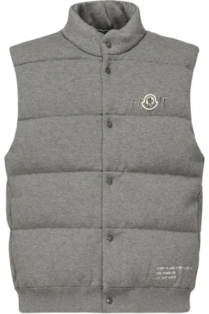 Moncler Kurtki, Mężczyzna, Szary, M, Szara Sweterkowa Kurtka z Logo