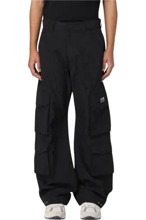 Golden Goose Spodnie, Mężczyzna, Czarny, S, Spodnie Cargo Multi Pocket Mężczyźni Czarne