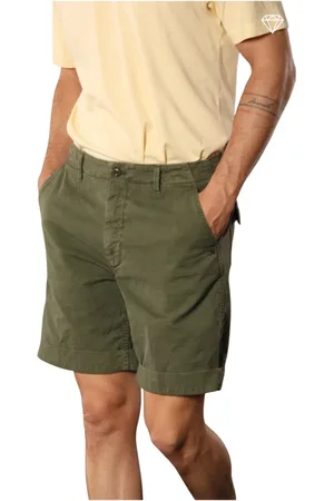 Masons Szorty, Mężczyzna, Zielony, XS, Bawełna, Zielone szorty bermuda Chino Logo Edition