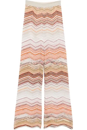 Missoni Spodnie, Kobieta, Wielobarwność, S, Pomarańczowe Stylowe Spodnie