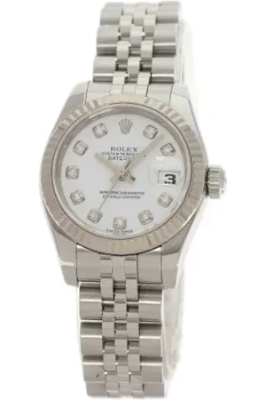Rolex Pre-owned, Kobieta, Biały, ONE SIZE, Pre-owned Stainless Steel watches