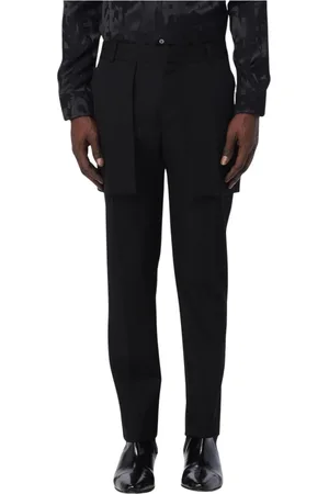 Alexander McQueen Spodnie, Mężczyzna, Czarny, M, Eleganckie Spodnie Wełniane Unikalny Design