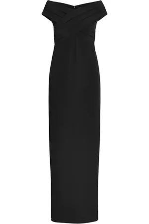 Ralph Lauren Sukienki, Kobieta, Czarny, L, Czarna Sukienka z Odkrytymi Ramionami