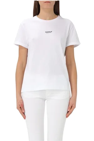 Dondup Koszulki, Kobieta, Biały, S, Biała Crew Neck Tee