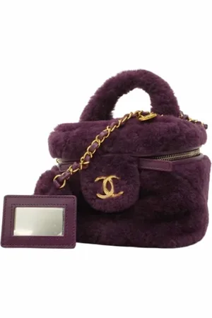 CHANEL Pre-owned, Kobieta, Fioletowy, ONE SIZE, Pre-owned Faux Fur chanel-bags