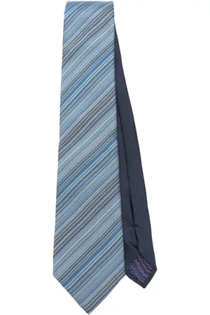 Missoni Akcesoria, Mężczyzna, Niebieski, ONE SIZE, Niebieski Wzorzysty Muszka z Samozapinką w Stylu Jacquard