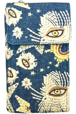 Sista Paris Akcesoria, unisex, Wielobarwność, ONE SIZE, Denim, Denim Cosmic Meghan Torba z Paskiem Skórzanym