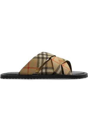Burberry Buty, Mężczyzna, Beżowy, 41 EU, Klapki `Pavillon`