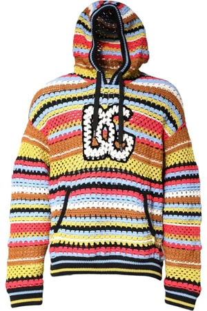Dolce & Gabbana Bluzy, Mężczyzna, Wielobarwność, L, Nylon, Wielokolorowy Sweter z Kapturem
