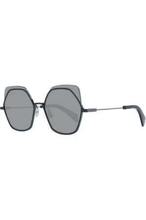 YOHJI YAMAMOTO Akcesoria, Kobieta, Czarny, ONE SIZE, Czarne Okulary Przeciwsłoneczne Damskie Pełna Oprawka